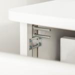 Arquivador de Escritório Móvel Auxiliar para Arquivos com 2 Gavetas Fechadura 2 Chaves 43x45x72cm Branco