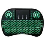 Mini Teclado s/ Fios i8 RGB LED (Preto)