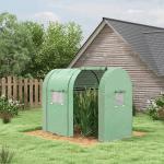 Estufa de Jardim Estufa Resistente com 4 Janelas Anti - UV para Cultivo de Plantas em Terraço Pátio 185x94x150 cm Verde