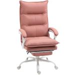 Cadeira de Escritório com 6 Pontos de Massagem e 5 Modos Reclinável com Função de Aquecimento 66x74x114 - 121,5 cm Rosa