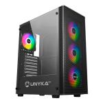Caixa ATX Gaming Mir 100 PC (Preto/Transparente) - UNYKACH