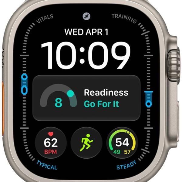 Apple Watch Ultra 4 GPS + Cellular 49mm Titânio Natural c/ Bracelete Loop Milanesa Titânio L
