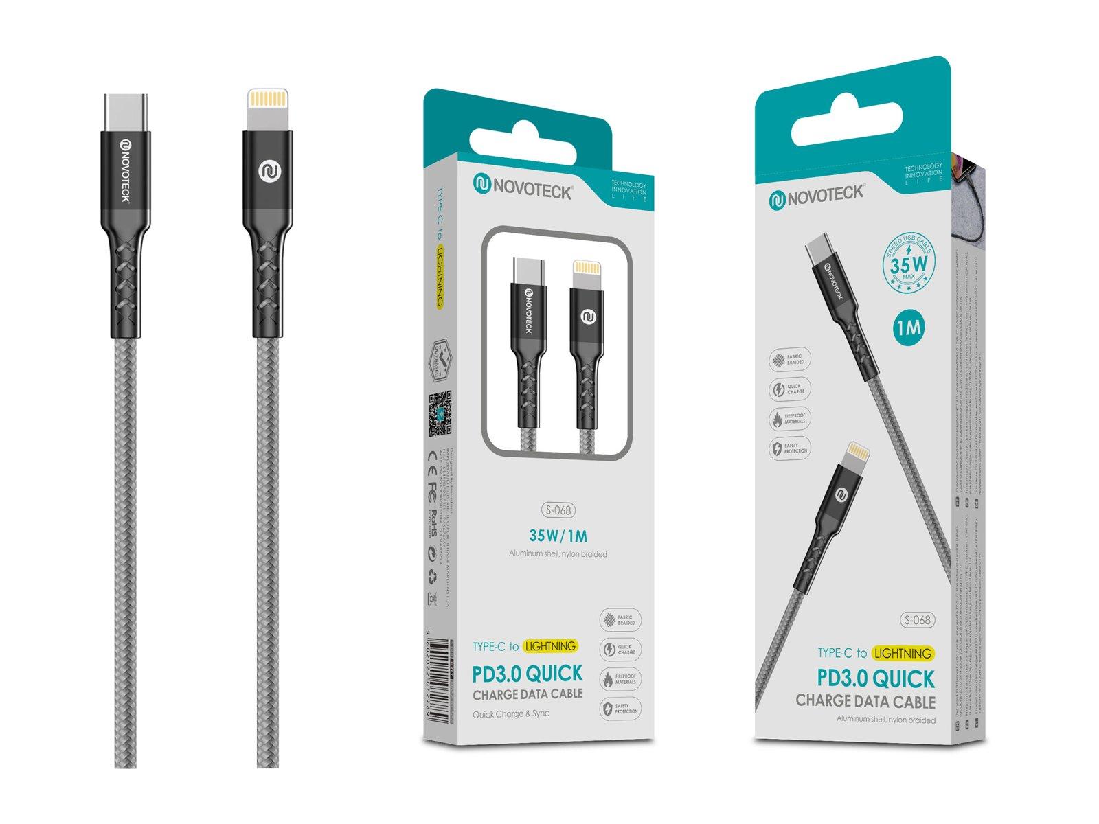 Cabo PD 35W Type-C to Lightning 1M S-068 Trança de Nylon