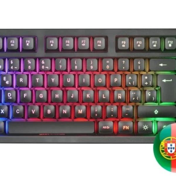 Teclado Gaming MK023 FRGB PT (Preto) - MARS GAMING