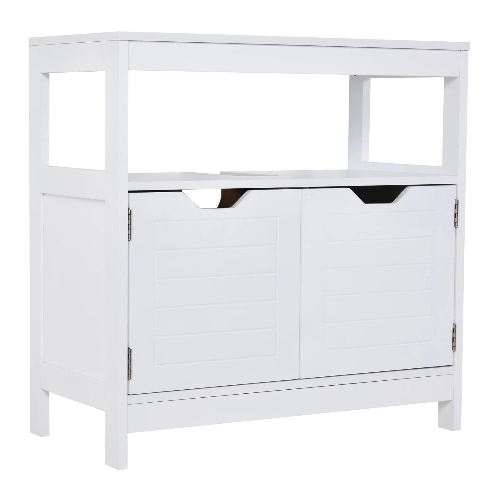 Armário Sob Lavatório com Prateleira Anti - Inclinação 60x30x60 cm Branco