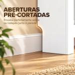 Cobre - radiador com Design Ripado, Estante de 3 Níveis, 78x19x165 cm, Branco e Carvalho