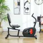 Bicicleta Estática Silenciosa de 8 Níveis de Resistência Magnética com Assento Ajustável Ecrã LCD 103 - 139x61x100,5 cm Preto