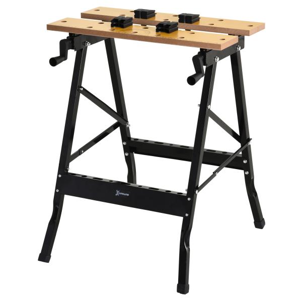 Bancada de trabalho dobrável com braçadeiras Uso Doméstico Ferro MDF 70 kg 56x62x75 cm