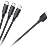 Cabo USB A Macho - 3 - EM - 1 USB C, Micro USB e Lightning (1 metro) - REBEL