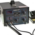 Estação Soldadura Ar Quente + Ferro Soldar c/ LCD + Acessórios (800W)
