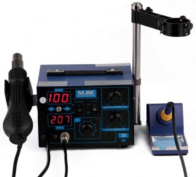 Estação Soldadura Ar Quente + Ferro Soldar c/ LCD
