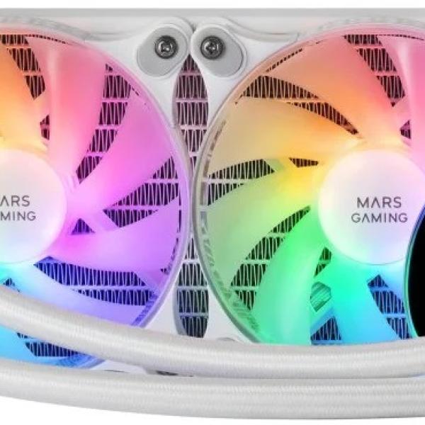 Water Cooler CPU ML - LCD240 RGB 370mm (Branco) - MARS GAMING