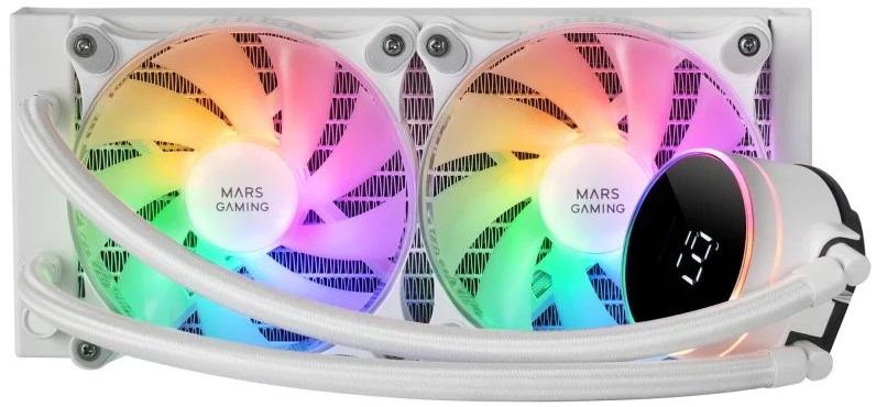 Water Cooler CPU ML - LCD240 RGB 370mm (Branco) - MARS GAMING