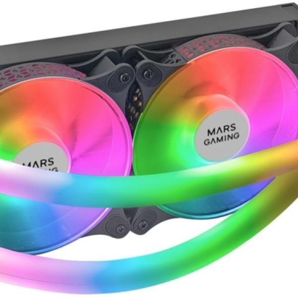 Water Cooler CPU MLULTRA240 ARGB Infinity Mirror 240mm (Preto) - MARS - GAMING