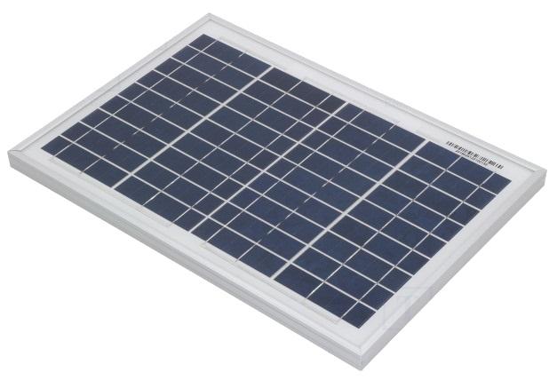 Painel Fotovoltaico Silicio Policristalino 10W / 18,2V