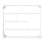 Estante de Parede de 4 Níveis com 7 Compartimentos Abertos para Sala de Estar Escritório Estilo Moderno 94x19,5x80cm Branco