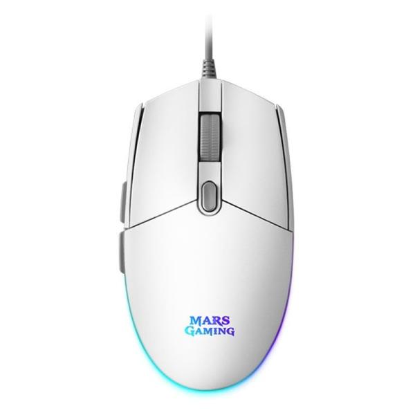 Rato Óptico 3200dpi MMG RGB (Branco) - Mars Gaming