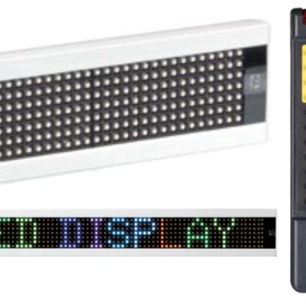Placa Mensagens Multicolor (RGB) c/ Comando - 7 x 80 LEDs