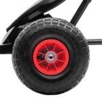 Kart a Pedais para Crianças 5 - 12 Anos com Assento Ajustável Pneus Insufláveis Amortecimento e Travão de Mão 121x58x61cm Vermelho