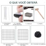 Recinto para Animais de Estimação DIY s com 22 Painéis e Porta Recinto Modular para Coelhos 105x70x45 cm Preto