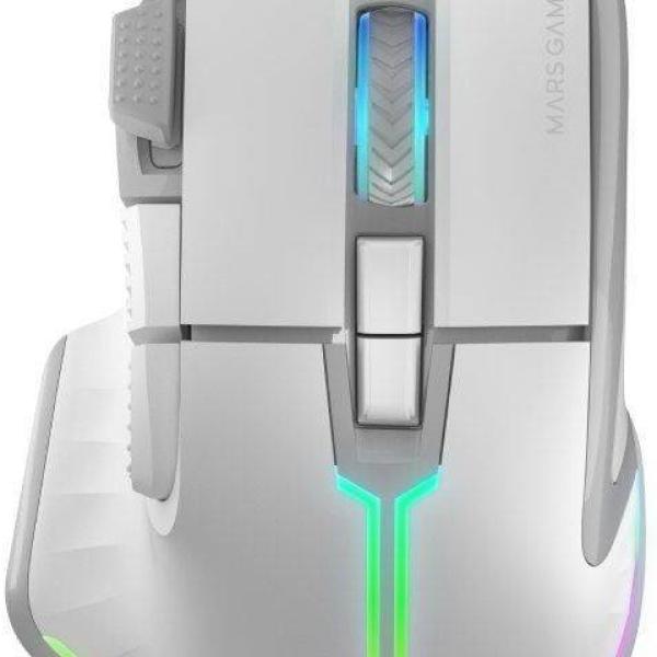 Rato Gaming Óptico MM - XT RGB 12800DPI (Branco) - MARS - GAMING