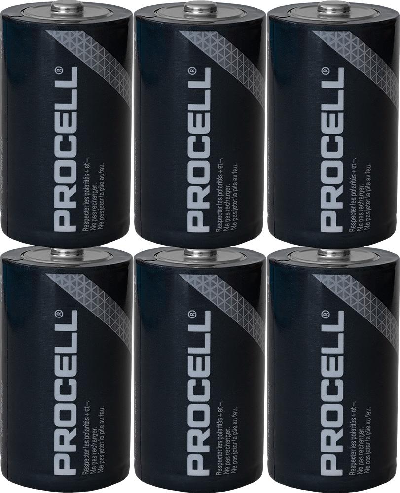 Pack 6x Pilhas Industriais Alcalinas 1,5V LR20 D - PROCELL