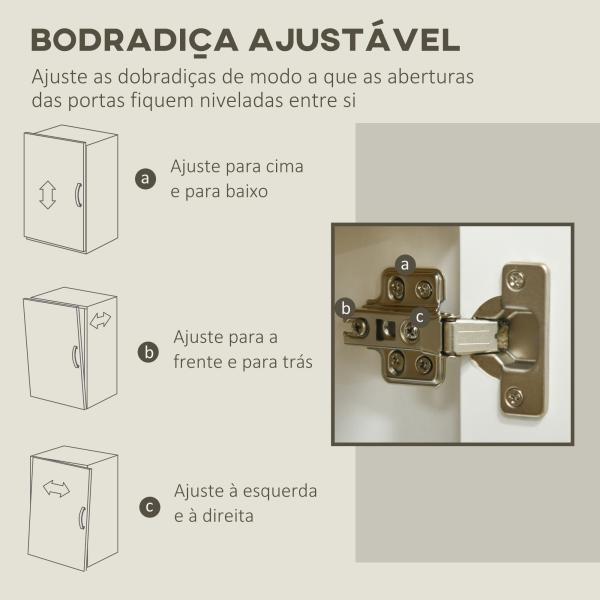 Aparador de Sala de Estar Armário de Armazenamento com 2 Portas e Prateleira Ajustável 80x37x75 cm Branco e Madeira