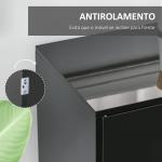 Aparador de Sala de Estar com 3 Portas 2 Gavetas e Prateleira Interior Ajustável Móvel Auxiliar de Armazenamento para Cozinha Dormitório Anti - Rolamento 117x36x74 cm Preto