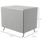 Capa Protetora para Baloiço de Jardim de 3 Lugares 215x155x150 cm Cobertura para Móveis de Exterior Cinzento Claro