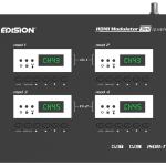 Modulador Digital HDMI QUAD+ FULL HD 1080p c/ Displays p/ DVB - T, DVB - C e ISDB - T MPEG4 - EDISION