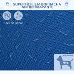 Mesa de Tosquia para Cães com Bancada Antiderrapante Alça e Braço com Altura Ajustável 72x45x74 - 81 cm Azul