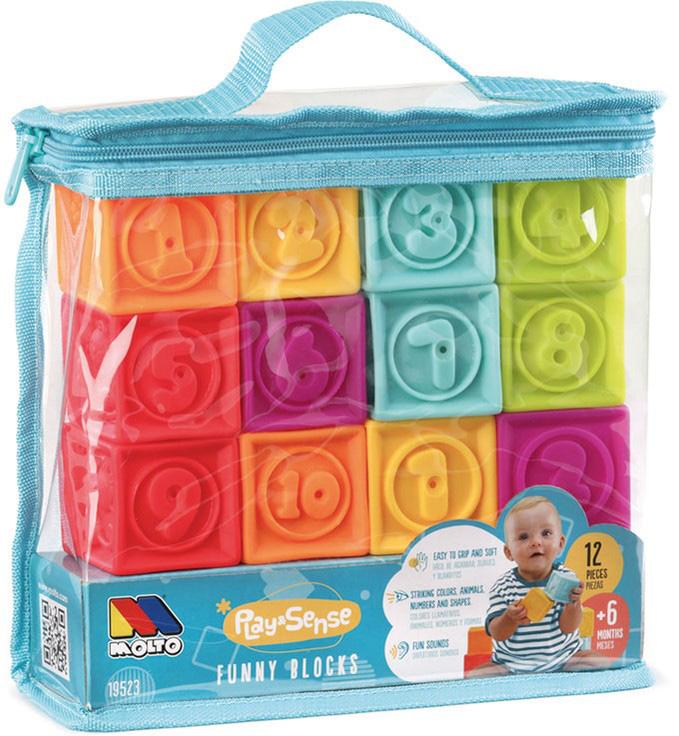 Bolsa Cubos Sensoriais 12 Peças - MOLTO