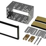 Moldura + Gaveta p/ Auto - Rádio Vários Veículos 2 DIN Preto
