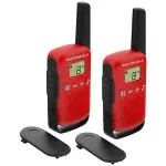 Intercomunicadores Walkie Talkie PMR RADIO 16 Canais (Alcance até 4 Km) Vermelho - MOTOROLA TLKR - T42