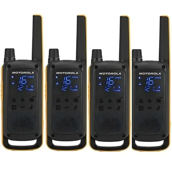 Intercomunicadores Walkie Talkies TLKR T82 Extreme Quad Pack (16 Canais, 10Km) - MOTOROLA