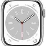 Apple Watch Series 8 GPS+Cellular 45mm Alumínio Prateado c/ Bracelete Desportiva (Branco)
