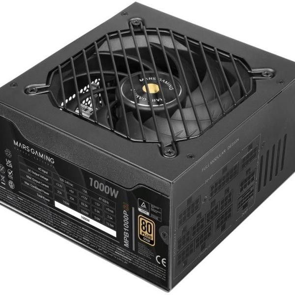Fonte de Alimentação ATX MPB1000SIM 1000W 80 Plus Gold Full Modular - MARS GAMING