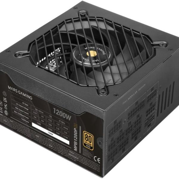 Fonte de Alimentação ATX MPB1200PSI 1200W 80 Plus Gold (Preto) - MARS GAMING