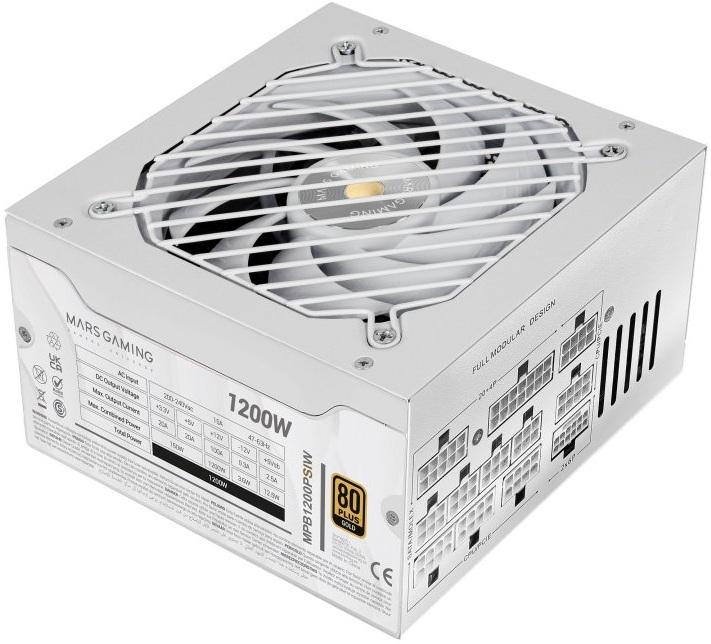 Fonte de Alimentação ATX MPB1200PSIW 1200W 80 Plus Gold (Branco) - MARS GAMING
