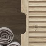 Móvel para Lavatório Pousar em Bambu com Portas Deslizantes de Ripas Compartimento Aberto 60x30x60 cm Madeira