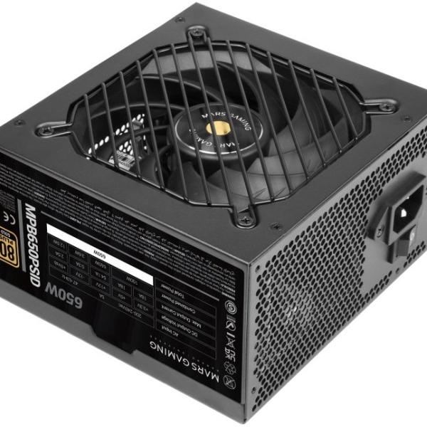Fonte de Alimentação ATX MPB650PSID 650W 80 Plus Gold (Preto) - MARS GAMING