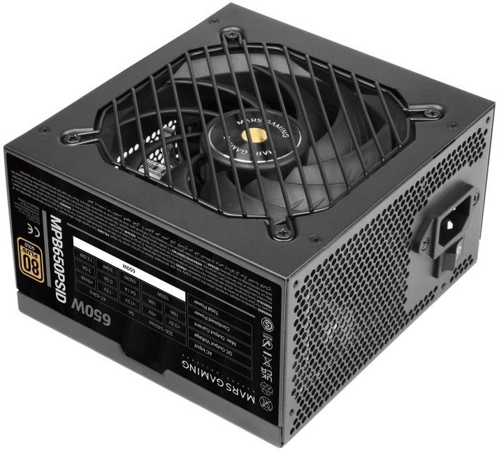 Fonte de Alimentação ATX MPB650PSID 650W 80 Plus Gold (Preto) - MARS GAMING