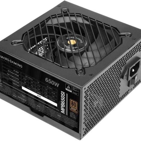Fonte de Alimentação ATX MPB650SI 650W 80 Plus Bronze (Preto) - MARS GAMING