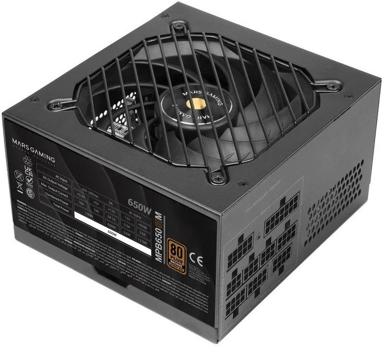 Fonte Alimentação MPB650SIM Modular ATX 650W 80 Plus Bronze (Preto) - MARS GAMING