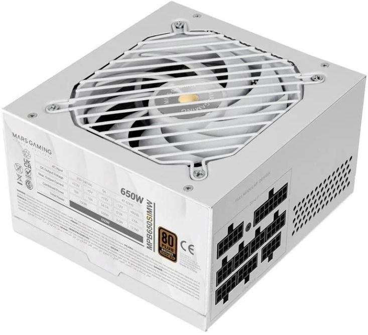 Fonte de Alimentação MPB650SIM 650W 80 Plus Bronze modular (Branco) - MARS GAMING