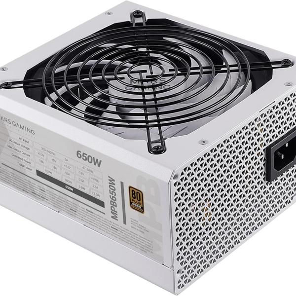 Fonte de Alimentação ATX 650W 80 Plus Bronze (Branco) - MARS - GAMING