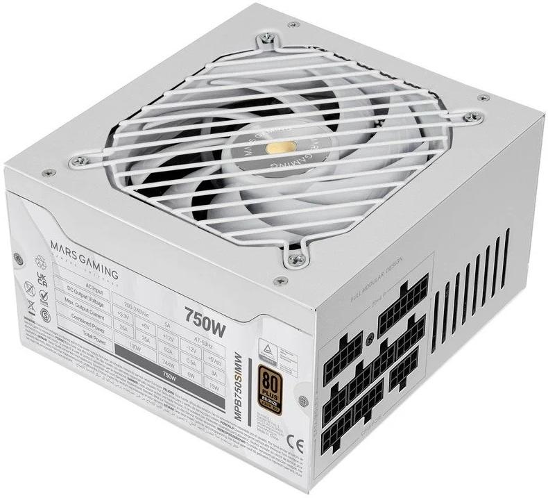 Fonte de Alimentação ATX MPB750SIM 750W 80 Plus Bronze Full Modular (Branco) - MARS GAMING