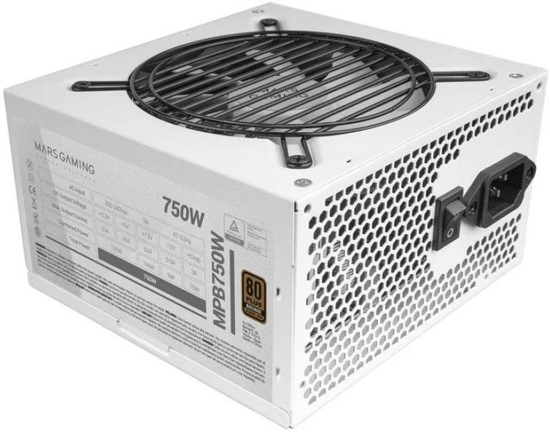 Fonte de Alimentação ATX 750W 20+4 pin 80 Plus Bronze (Branco) - MARS - GAMING