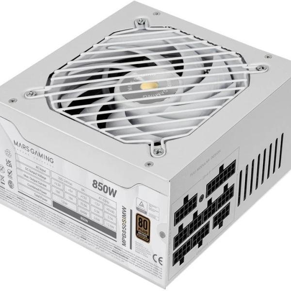 Fonte de Alimentação ATX MPB850SIM 850W 80 Plus Bronze Full Modular (Branco) - MARS GAMING
