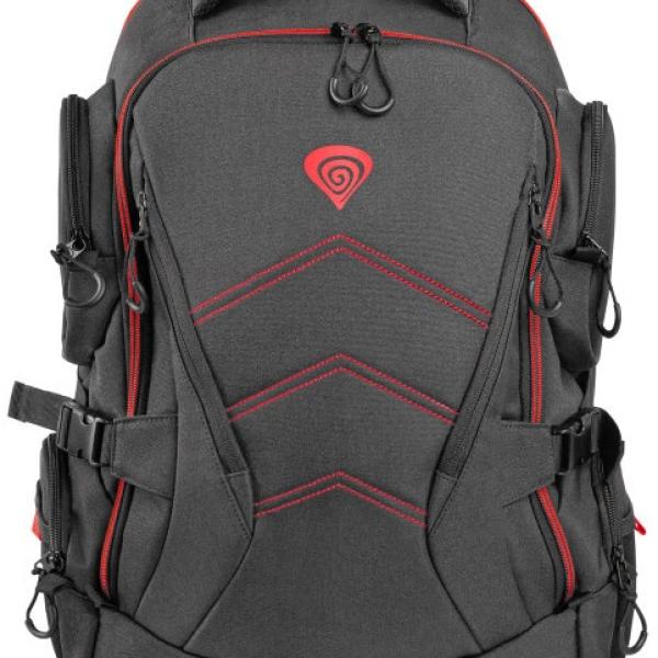 Mochila p/ Portátil Até 17,3 (Cinzento/ Vermelho) - GENESIS